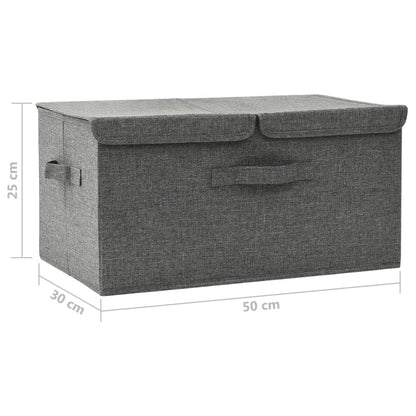 Aufbewahrungsbox Stoff 50x30x25 cm Anthrazit - Pazzar.ch