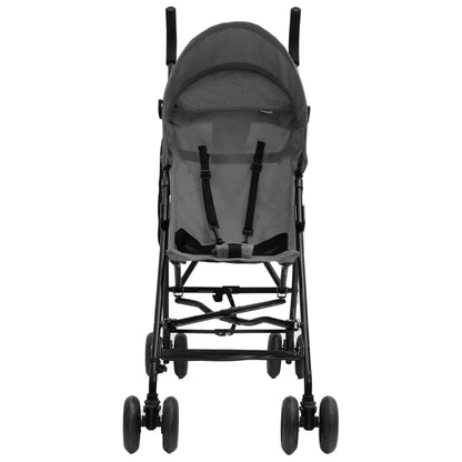 Kinderwagen Hellgrau und Schwarz Stahl - Pazzar.ch