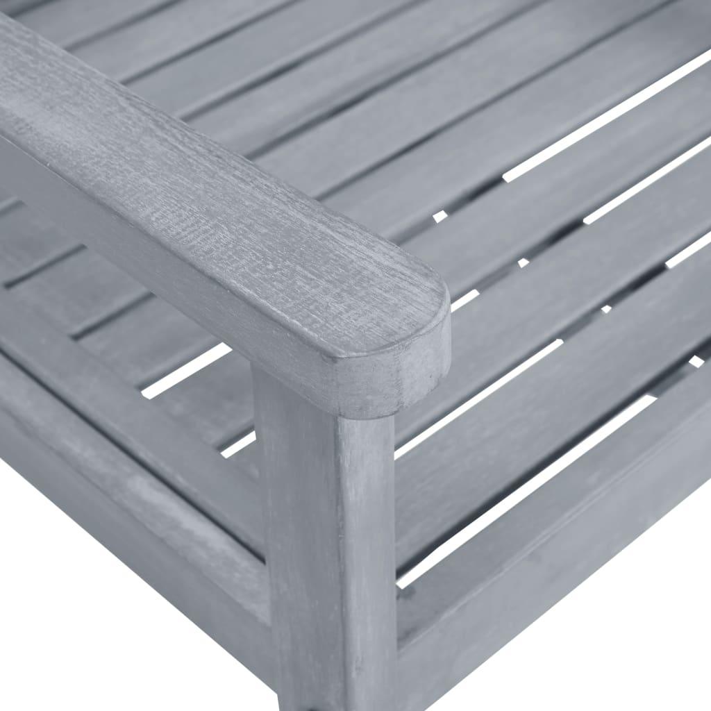 Gartenstühle 8 Stk. Massivholz Akazie Grau - Pazzar.ch
