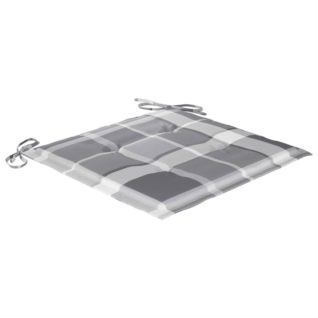 Gartenstühle mit Kissen 8 Stk. Massivholz Akazie Grau - Pazzar.ch
