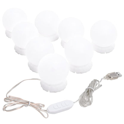 Spiegelleuchte mit 8 LED-Glühbirnen Warmweiß und Kaltweiß - Pazzar.ch
