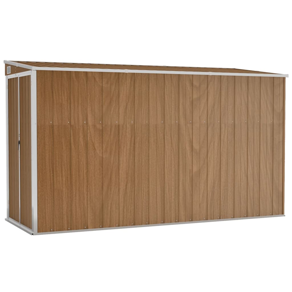 Wand-Geräteschuppen Braun 118x288x178 cm Verzinkter Stahl - Pazzar.ch