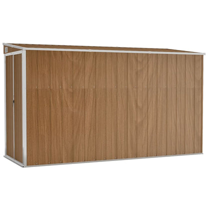 Wand-Geräteschuppen Braun 118x288x178 cm Verzinkter Stahl - Pazzar.ch