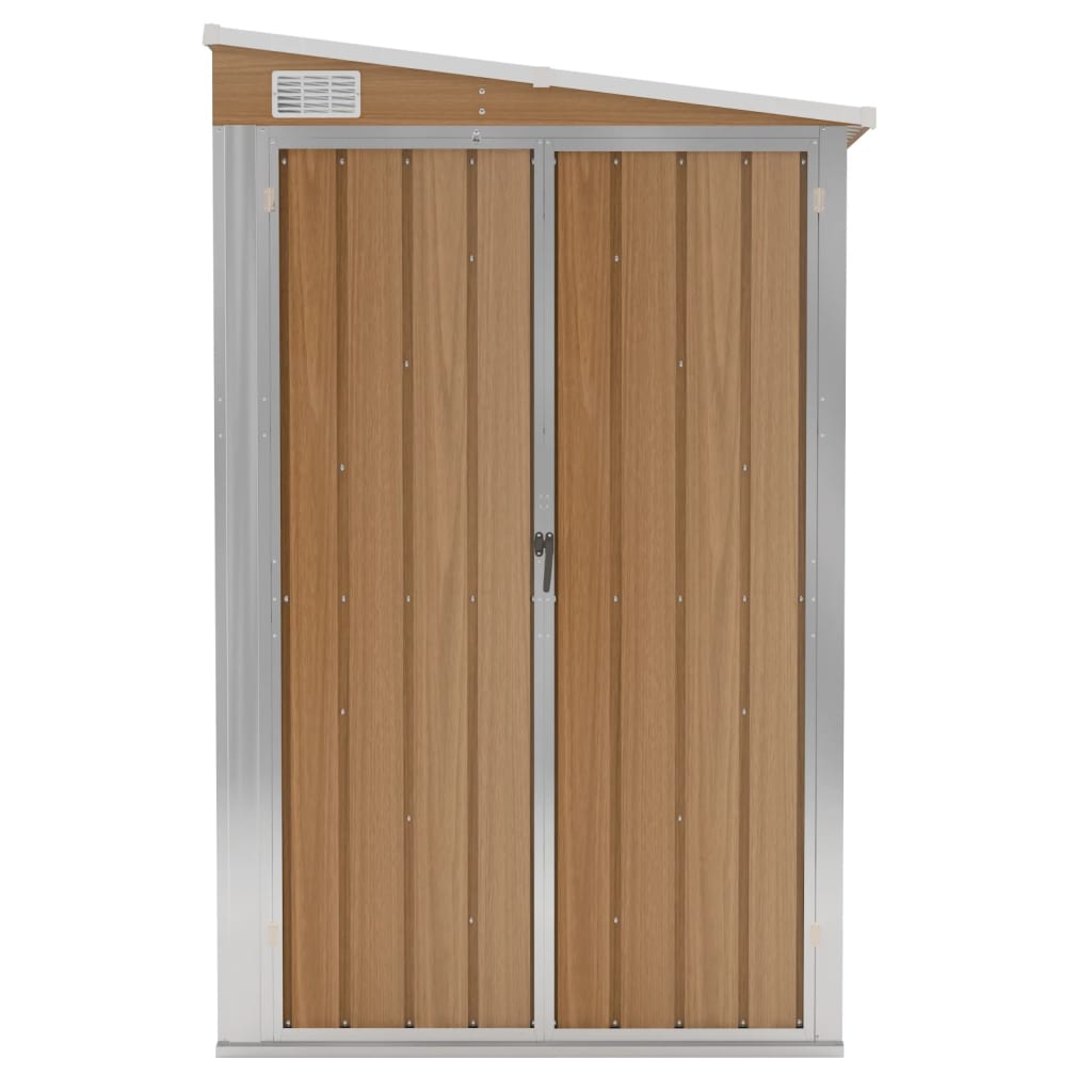Wand-Geräteschuppen Braun 118x288x178 cm Verzinkter Stahl - Pazzar.ch