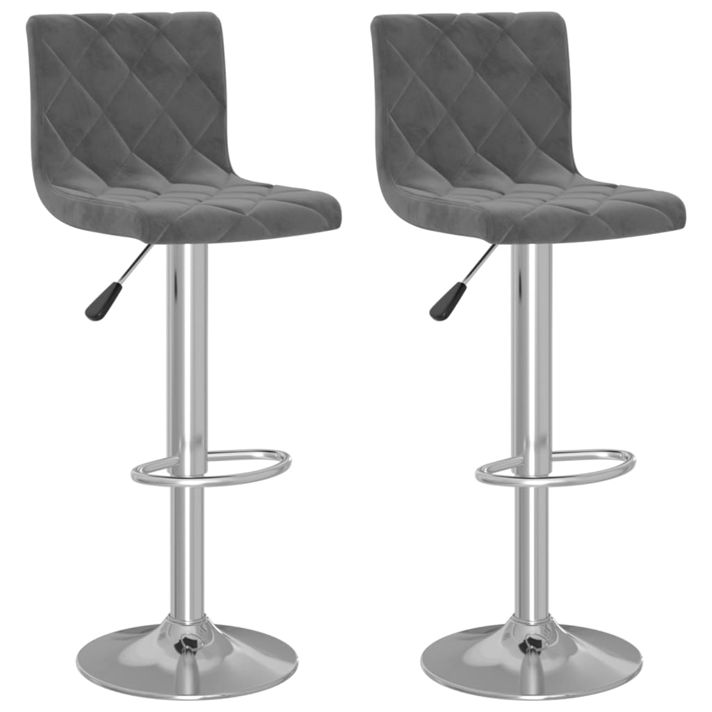 Barhocker 2 Stk. Dunkelgrau Samt - Pazzar.ch