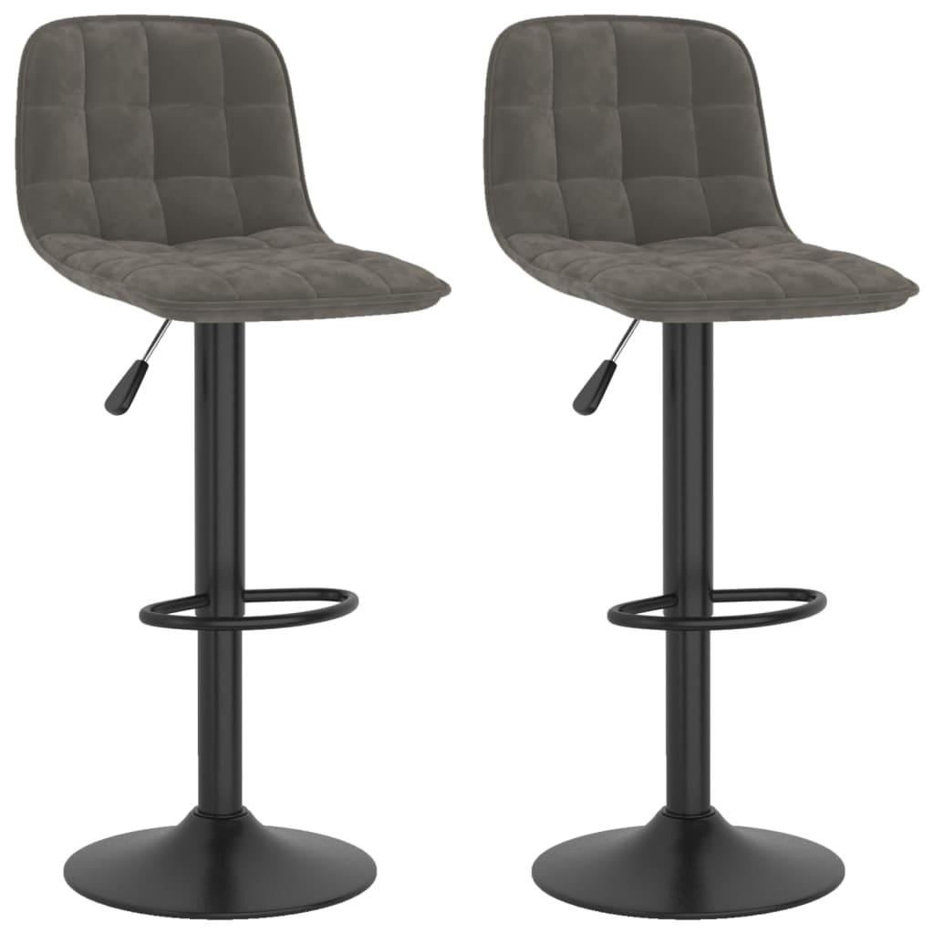 Barhocker 2 Stk. Dunkelgrau Samt - Pazzar.ch