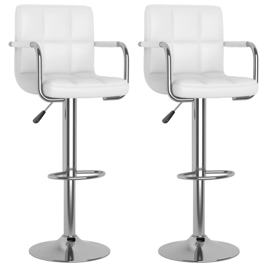 Barhocker 2 Stk. Weiß Kunstleder - Pazzar.ch