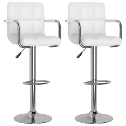Barhocker 2 Stk. Weiß Kunstleder - Pazzar.ch
