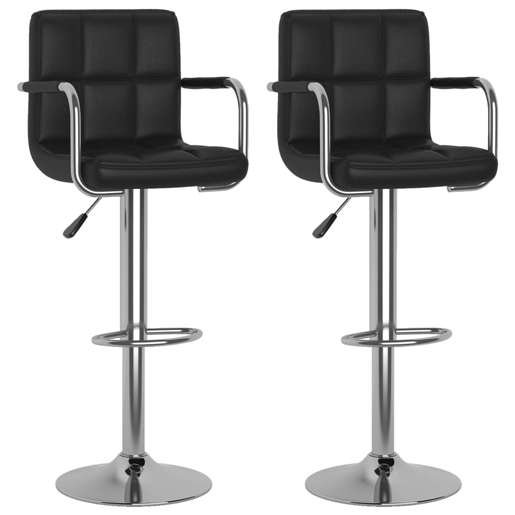 Barhocker 2 Stk. Schwarz Kunstleder - Pazzar.ch