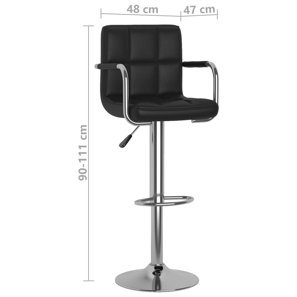 Barhocker 2 Stk. Schwarz Kunstleder - Pazzar.ch