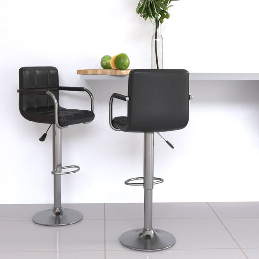 Barhocker 2 Stk. Schwarz Kunstleder - Pazzar.ch