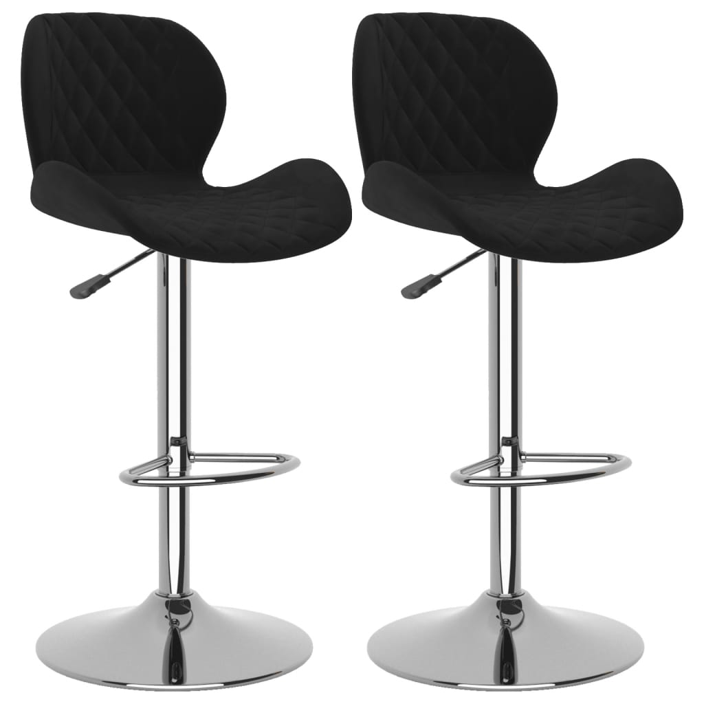 Barhocker 2 Stk. Schwarz Samt - Pazzar.ch