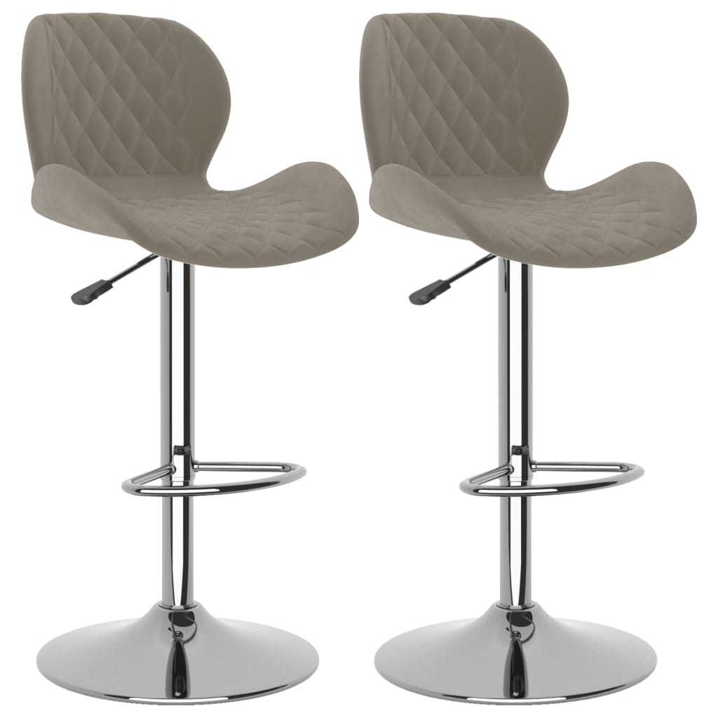 Barhocker 2 Stk. Hellgrau Samt - Pazzar.ch