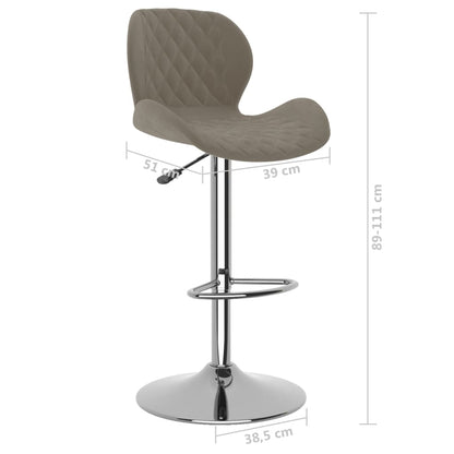 Barhocker 2 Stk. Hellgrau Samt - Pazzar.ch