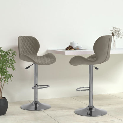 Barhocker 2 Stk. Hellgrau Samt - Pazzar.ch