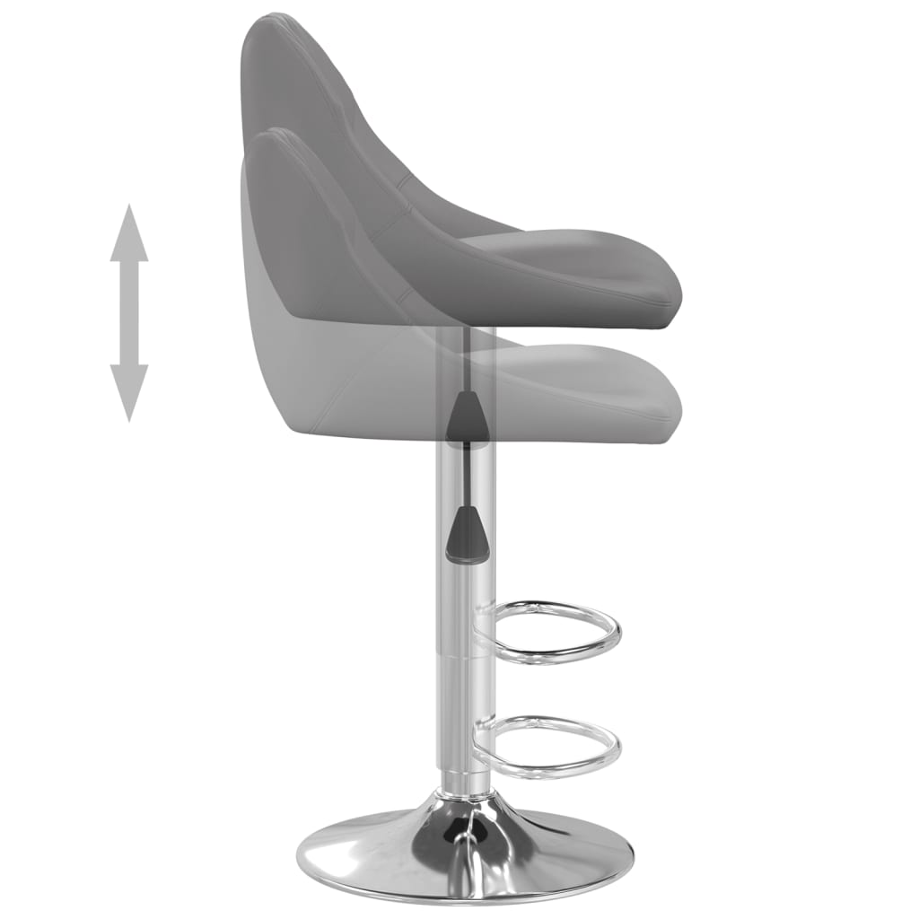 Barhocker 2 Stk. Grau Kunstleder - Pazzar.ch