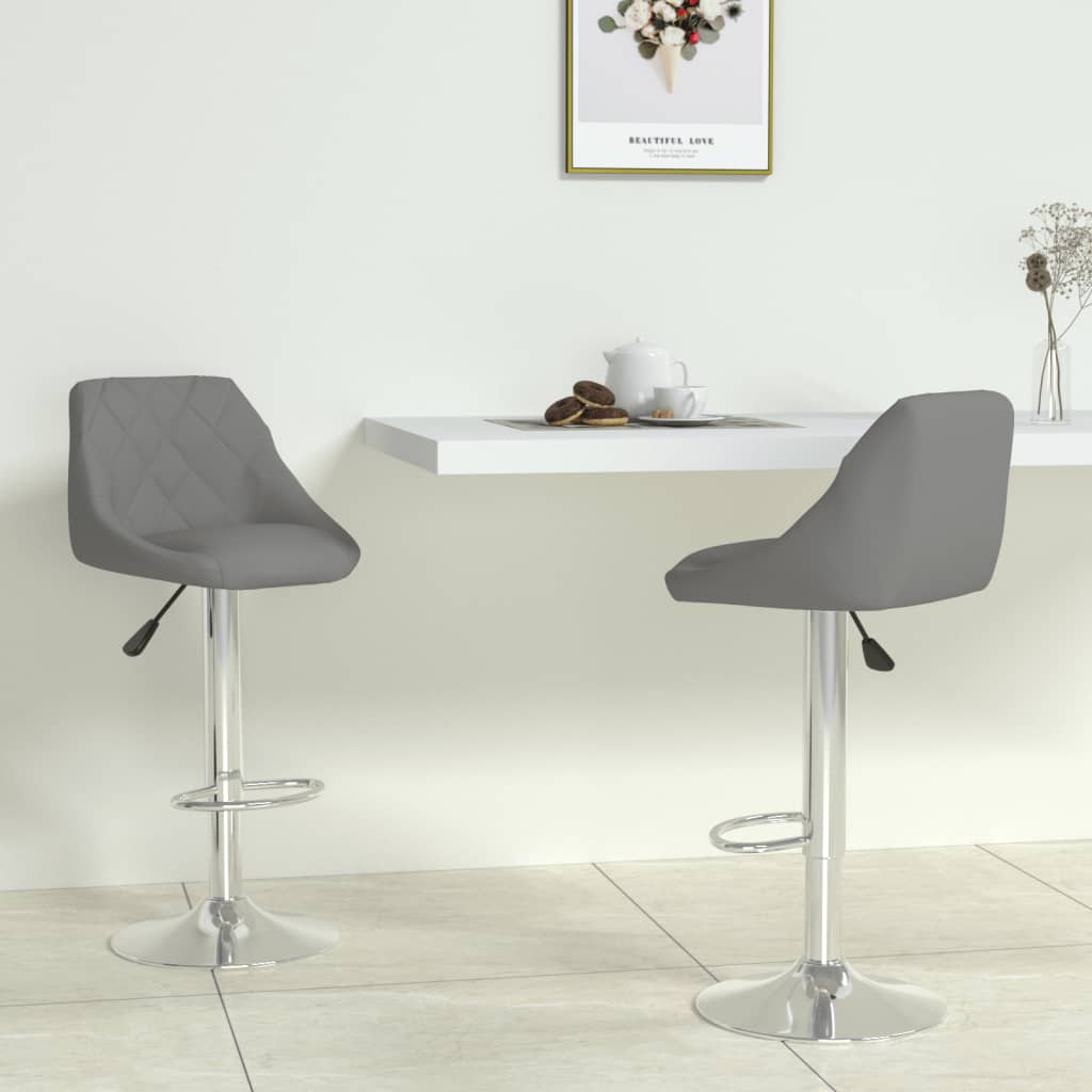 Barhocker 2 Stk. Grau Kunstleder - Pazzar.ch