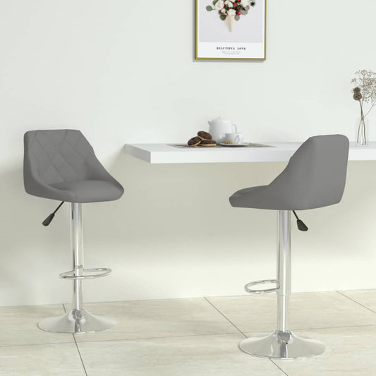 Barhocker 2 Stk. Grau Kunstleder - Pazzar.ch