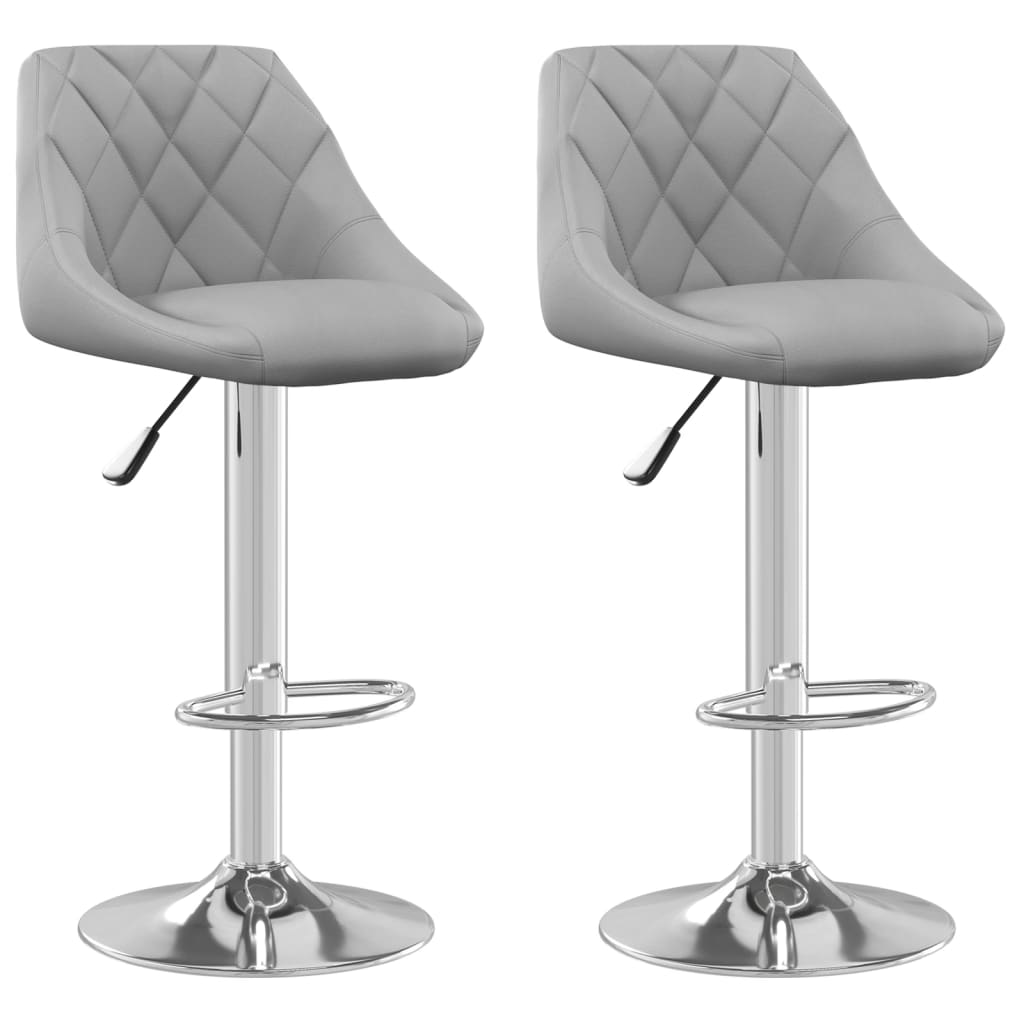 Barhocker 2 Stk. Hellgrau Samt - Pazzar.ch
