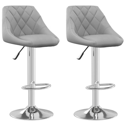 Barhocker 2 Stk. Hellgrau Samt - Pazzar.ch