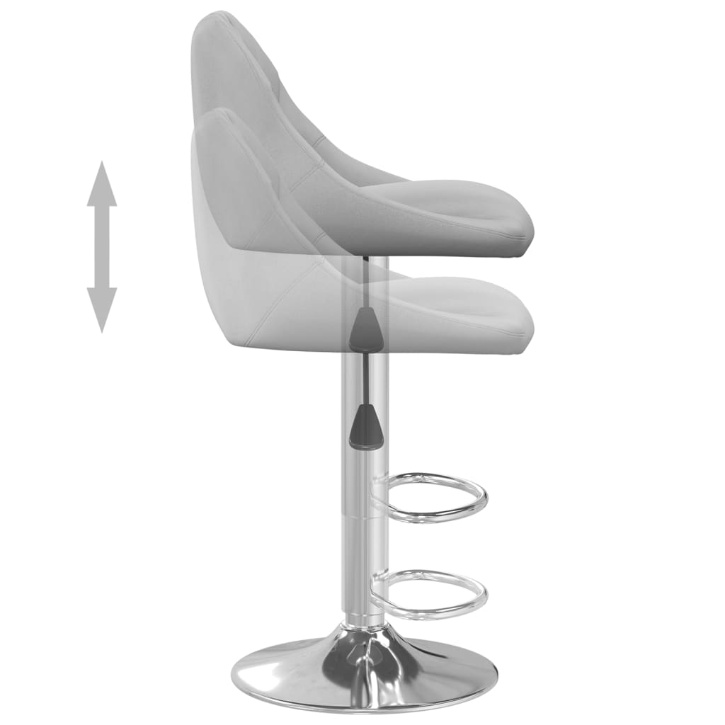 Barhocker 2 Stk. Hellgrau Samt - Pazzar.ch