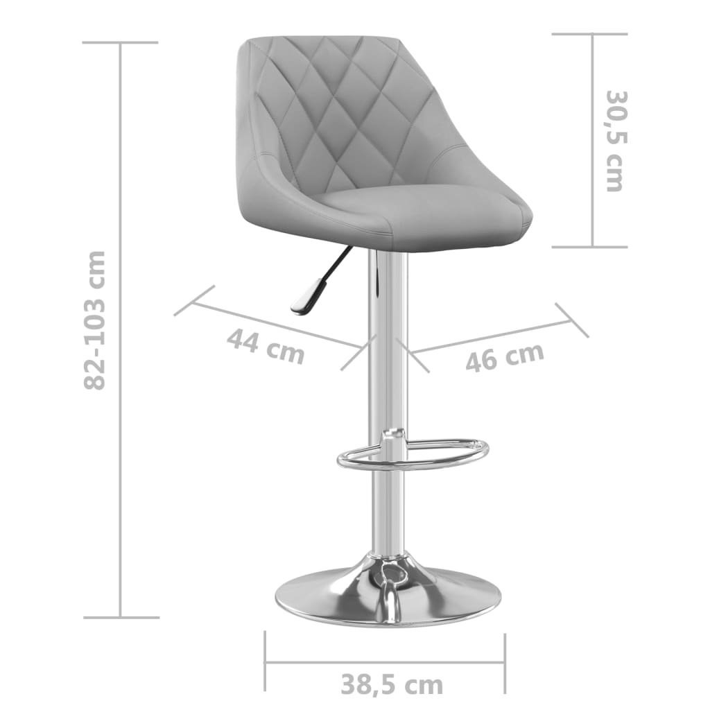 Barhocker 2 Stk. Hellgrau Samt - Pazzar.ch