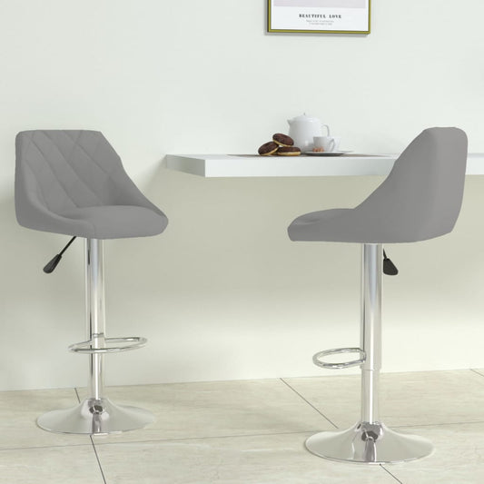 Barhocker 2 Stk. Hellgrau Samt - Pazzar.ch