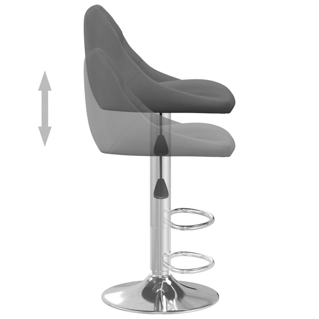 Barhocker 2 Stk. Dunkelgrau Samt - Pazzar.ch