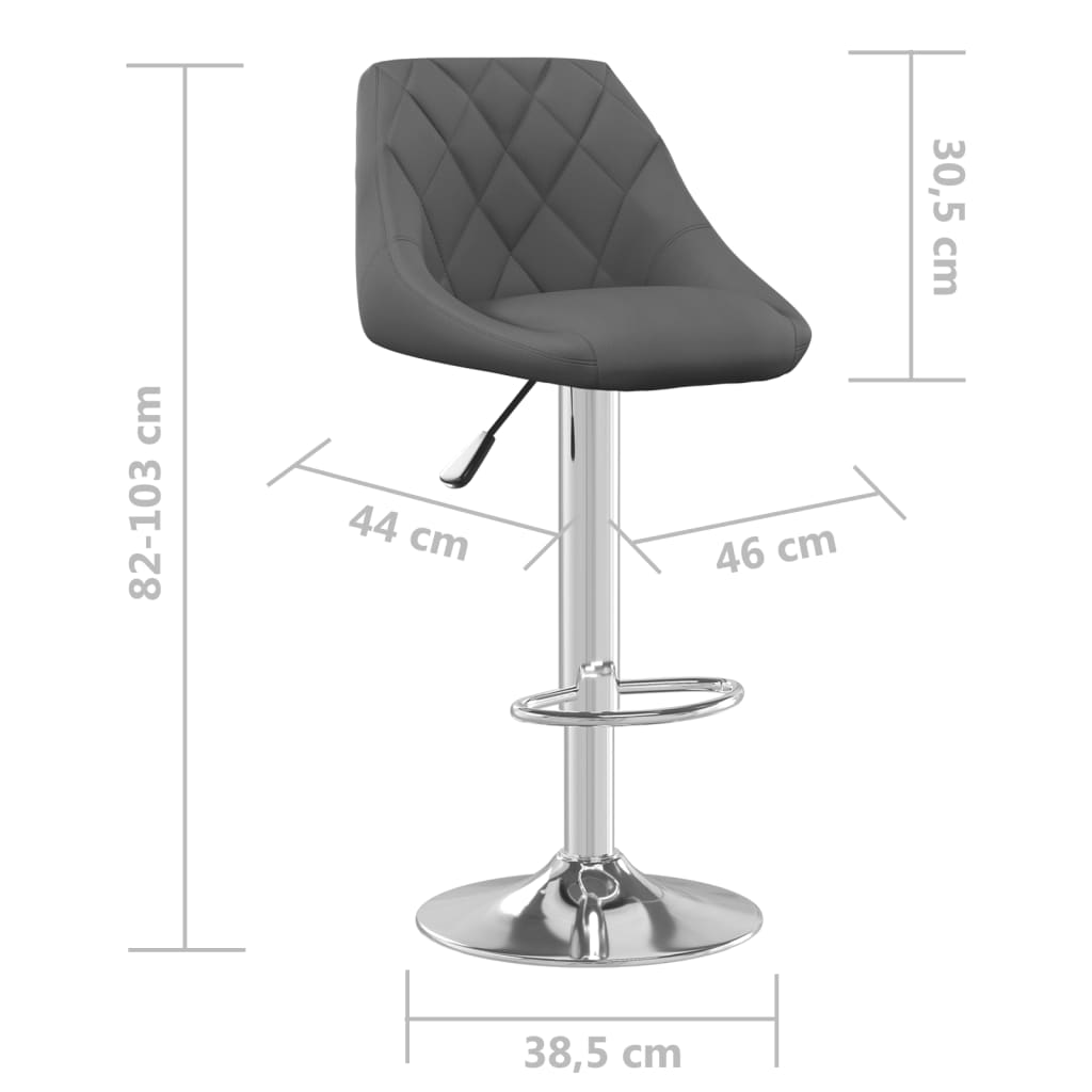 Barhocker 2 Stk. Dunkelgrau Samt - Pazzar.ch