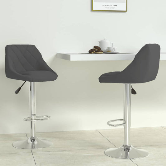 Barhocker 2 Stk. Dunkelgrau Samt - Pazzar.ch