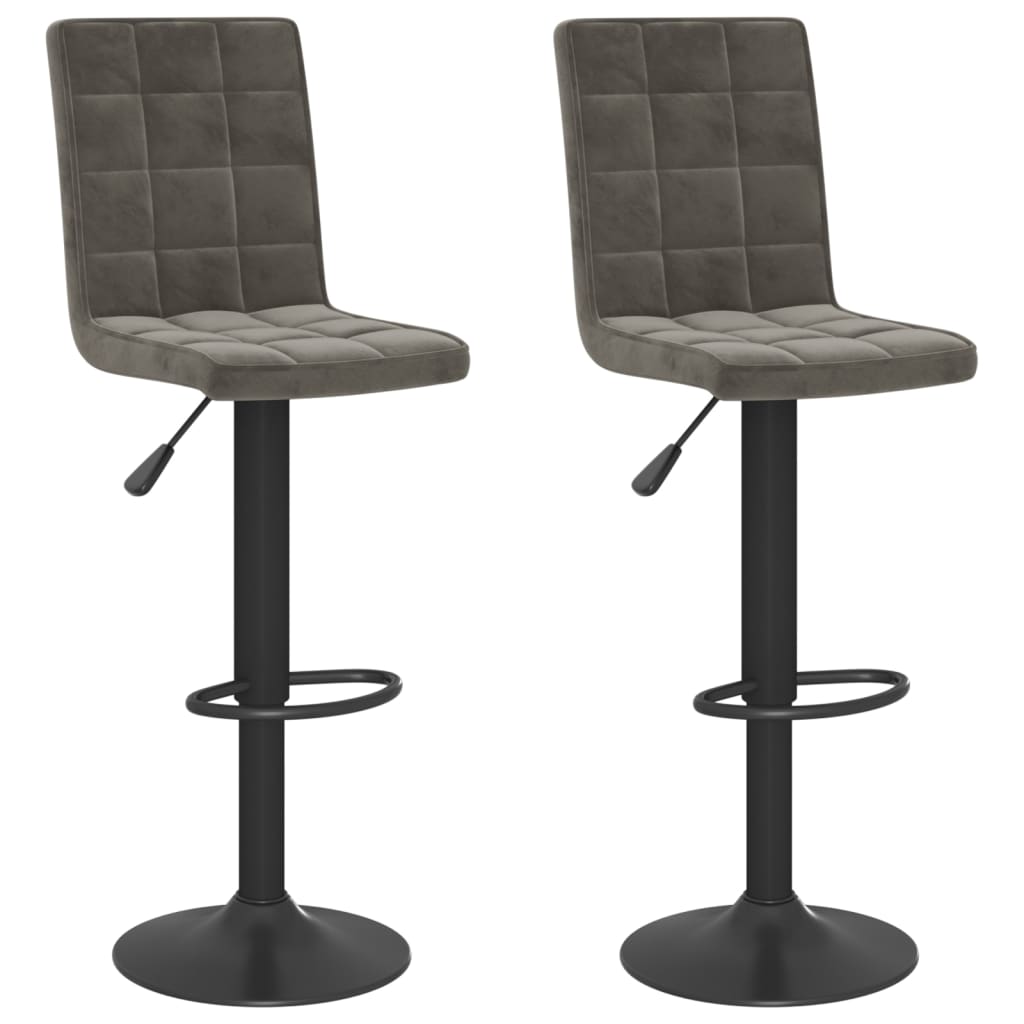 Barhocker 2 Stk. Dunkelgrau Samt - Pazzar.ch
