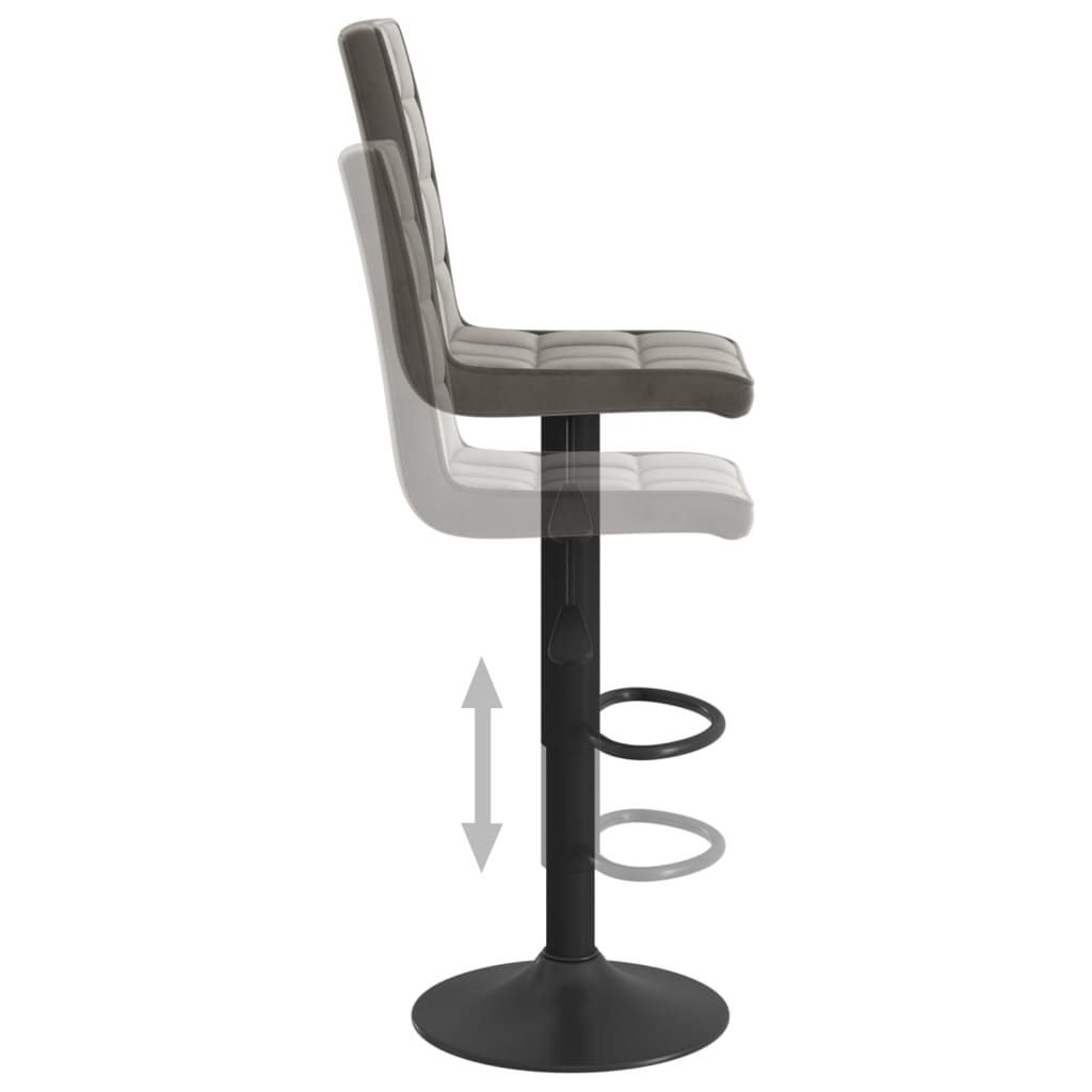 Barhocker 2 Stk. Dunkelgrau Samt - Pazzar.ch
