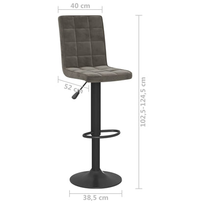 Barhocker 2 Stk. Dunkelgrau Samt - Pazzar.ch
