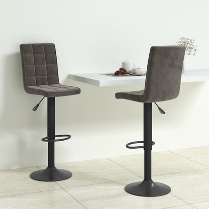 Barhocker 2 Stk. Dunkelgrau Samt - Pazzar.ch