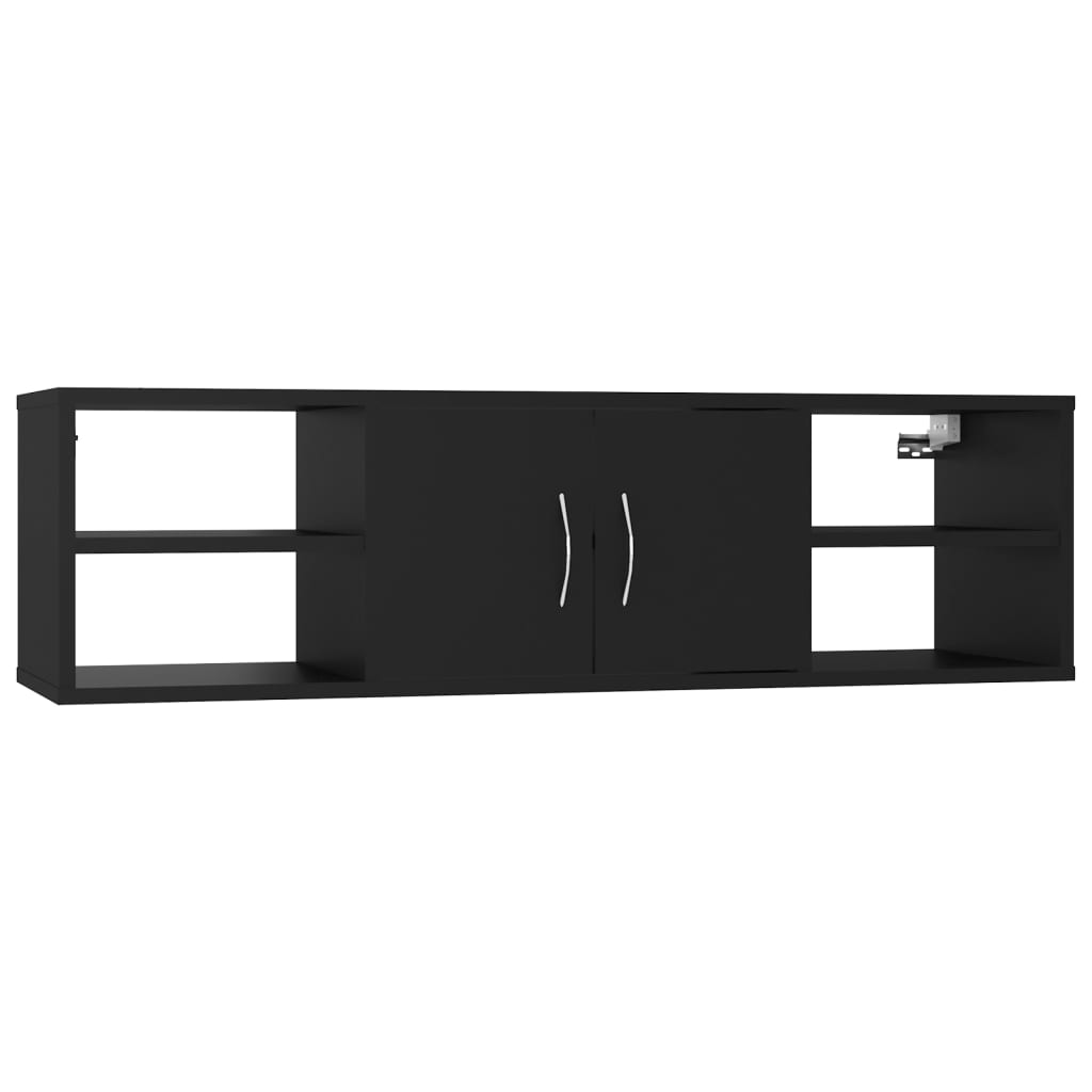 Wandregal Schwarz 102x30x29 cm Holzwerkstoff - Pazzar.ch