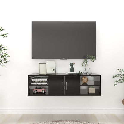 Wandregal Schwarz 102x30x29 cm Holzwerkstoff - Pazzar.ch