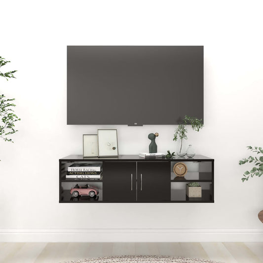 Wandregal Schwarz 102x30x29 cm Holzwerkstoff - Pazzar.ch