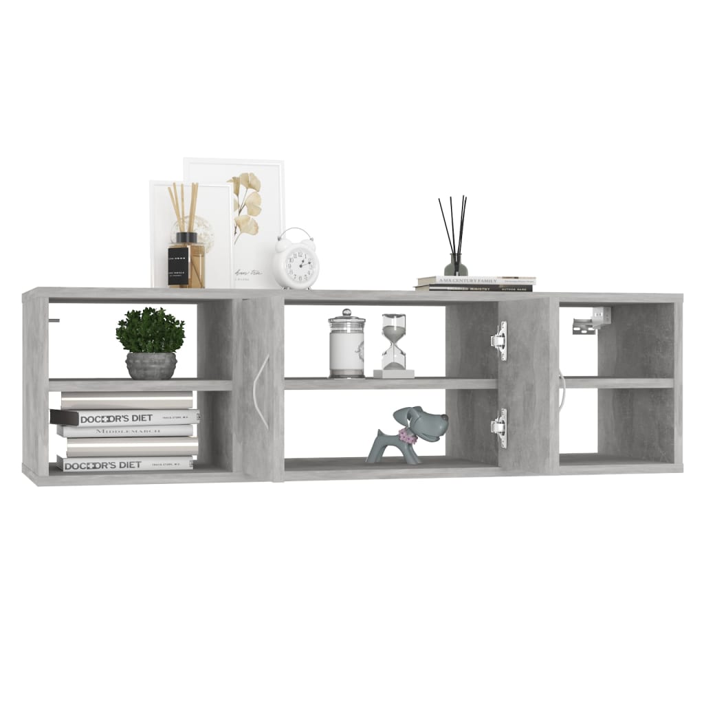 Wandregal Betongrau 102x30x29 cm Holzwerkstoff - Pazzar.ch