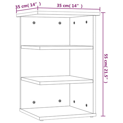 Beistellregal Betongrau 35x35x55 cm Holzwerkstoff - Pazzar.ch