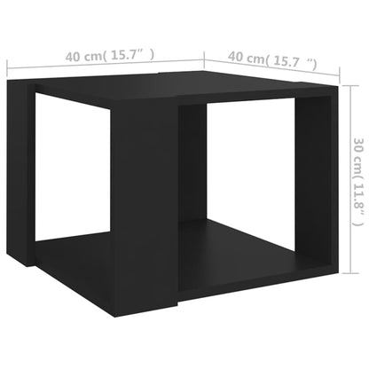 Couchtisch Schwarz 40x40x30 cm Holzwerkstoff - Pazzar.ch