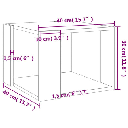 Couchtisch Sonoma-Eiche 40x40x30 cm Holzwerkstoff - Pazzar.ch