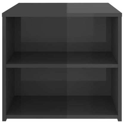 Beistelltisch Hochglanz-Grau 50x50x45 cm Holzwerkstoff - Pazzar.ch