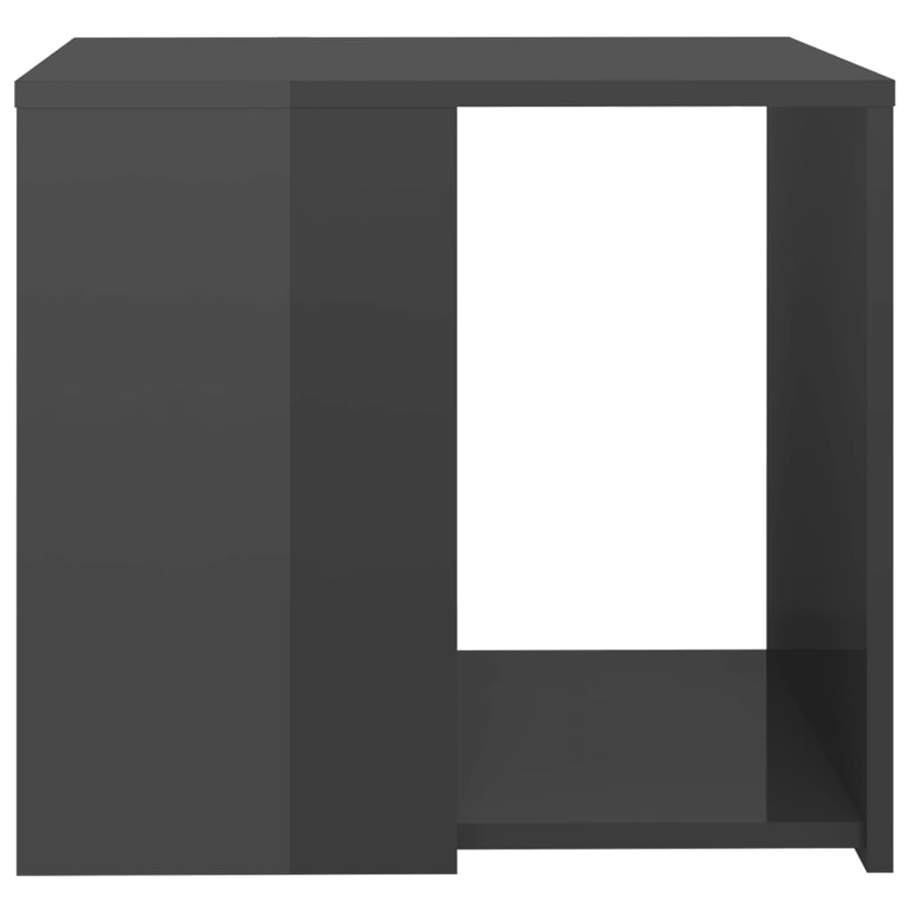 Beistelltisch Hochglanz-Grau 50x50x45 cm Holzwerkstoff - Pazzar.ch