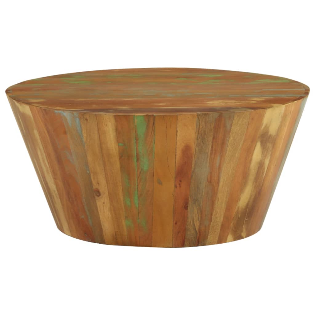 Couchtisch Ø65x31 cm Altholz Massiv - Pazzar.ch