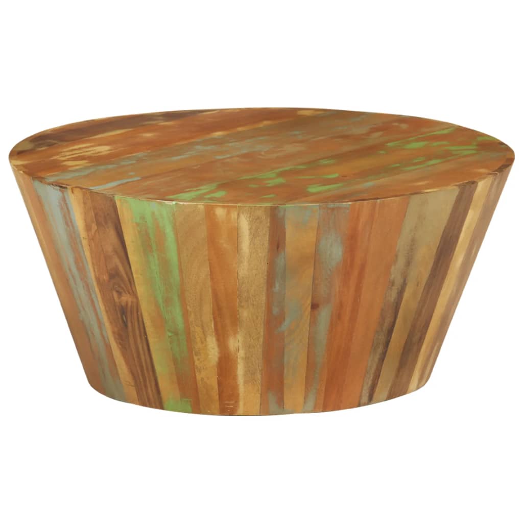 Couchtisch Ø65x31 cm Altholz Massiv - Pazzar.ch