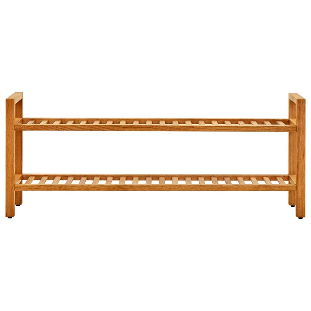 Schuhregal mit 2 Etagen 100x27x40 cm Massivholz Eiche - Pazzar.ch