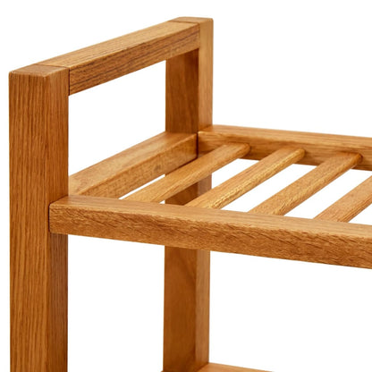 Schuhregal mit 2 Etagen 100x27x40 cm Massivholz Eiche - Pazzar.ch