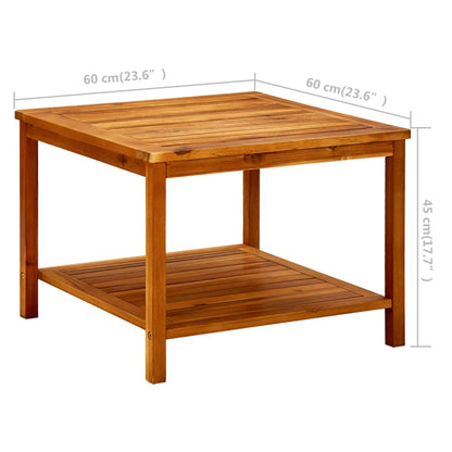 Couchtisch 60x60x45 cm Massivholz Akazie - Pazzar.ch