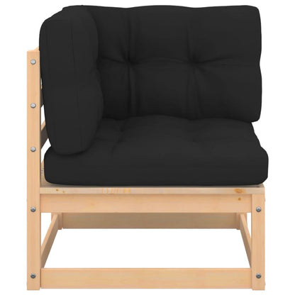 Garten-Ecksofa mit Kissen Massivholz Kiefer - Pazzar.ch