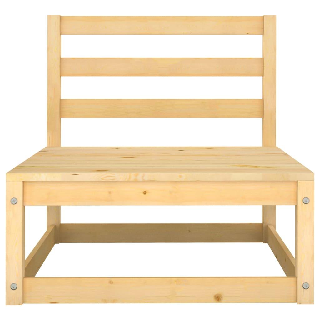 Garten-Mittelsofa mit Kissen Massivholz Kiefer - Pazzar.ch